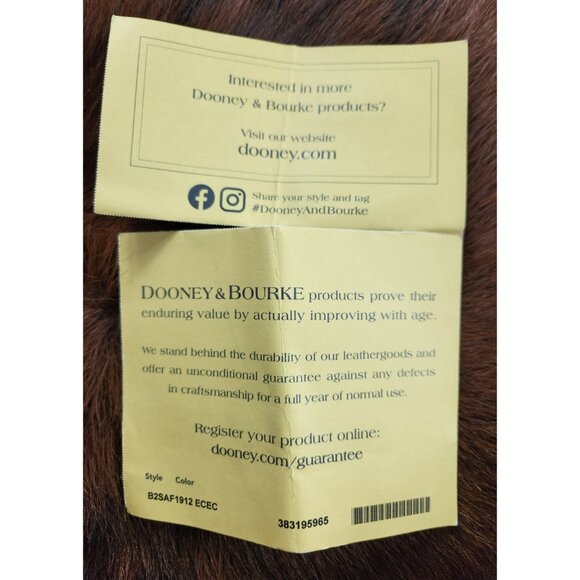 Dooney & Bourke Saffiano Domed Zip Satchel in Ecru EXCELLENT - Picture 8 of 10